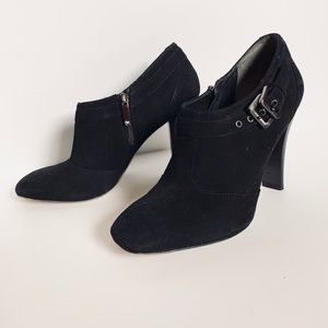 Via spiga suede leather booties heel ankle boots